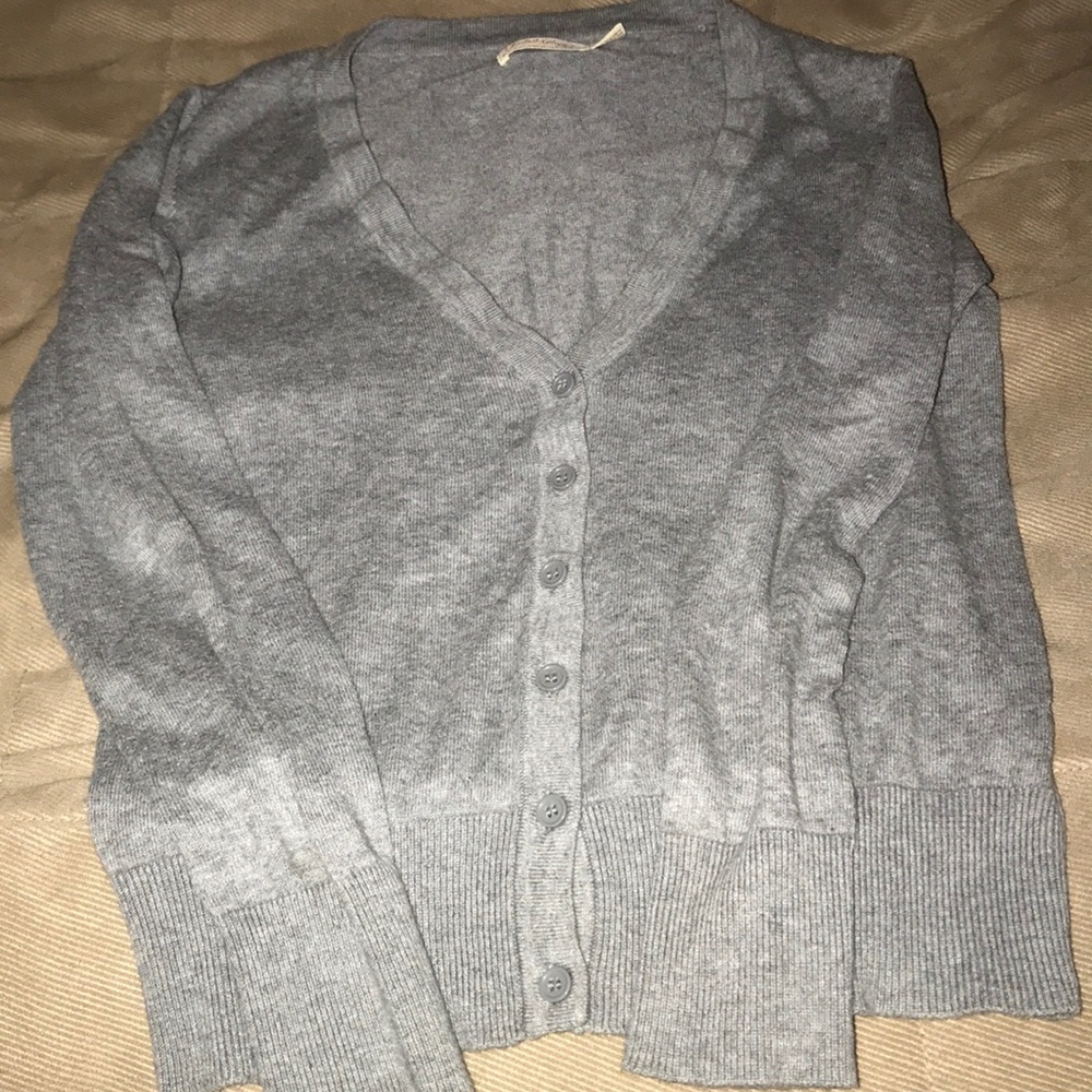 Gray cardigan